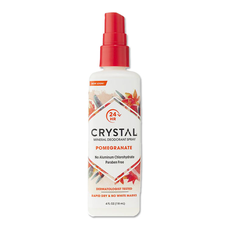 【限定ポイントUP★1日-11日10時】クリスタル ミネラル デオドラント スプレー ザクロの香り 118ml (4floz) CRYSTAL Mineral Deodorant Spray Pomegranate パーソナルケア アルミニウムフリー【お取り寄せ商品】