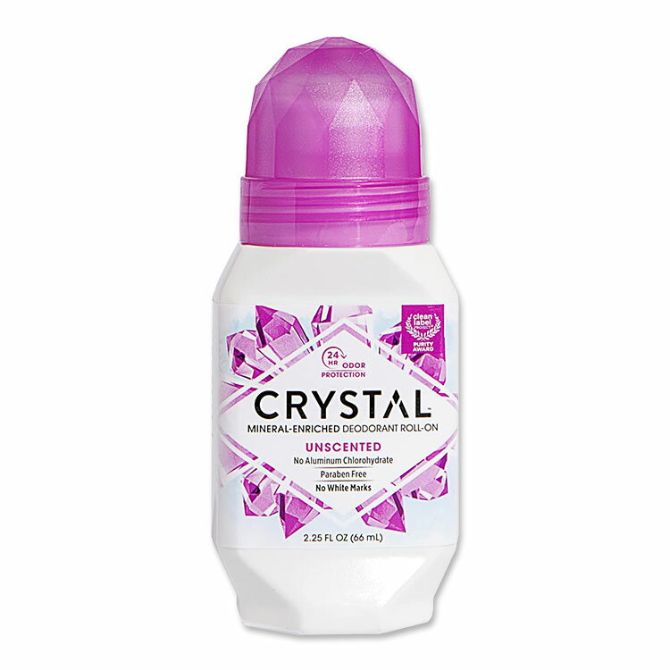Rakuten - 【ポイントUP★1日15時-11日2時】クリスタル ミネラル デオドラント ロールオン 無香料 66ml (2.25floz) CRYSTAL Mineral Deodorant Roll-On Unscented パーソナルケア アルミニウムフリー