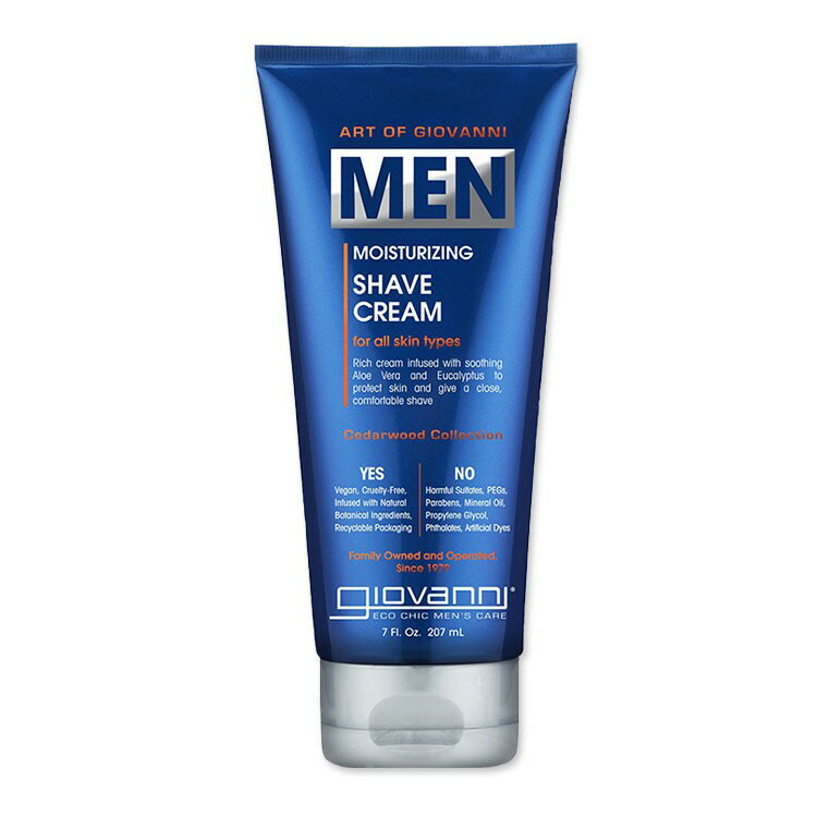 ジョバンニ メン モイスチャライジング シェーブ クリーム 207ml (7 fl oz) Giovanni MEN Moisturizing Shave Cream【お取り寄せ商品】【合わせて買いたい】