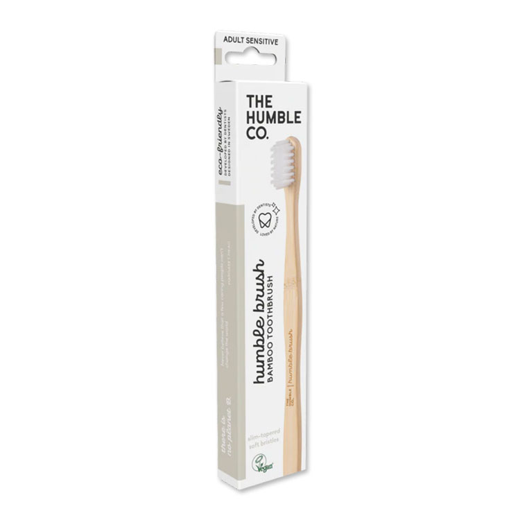 乐天商城 - ザ ハンブルコー 竹歯ブラシ センシティブ ホワイト 大人用 オーラルケア THE HUMBLE CO Sensitive Adult Bamboo Toothbrush White 歯みがき 歯磨き お口ケア 白 バンブー【お取り寄せ商品】