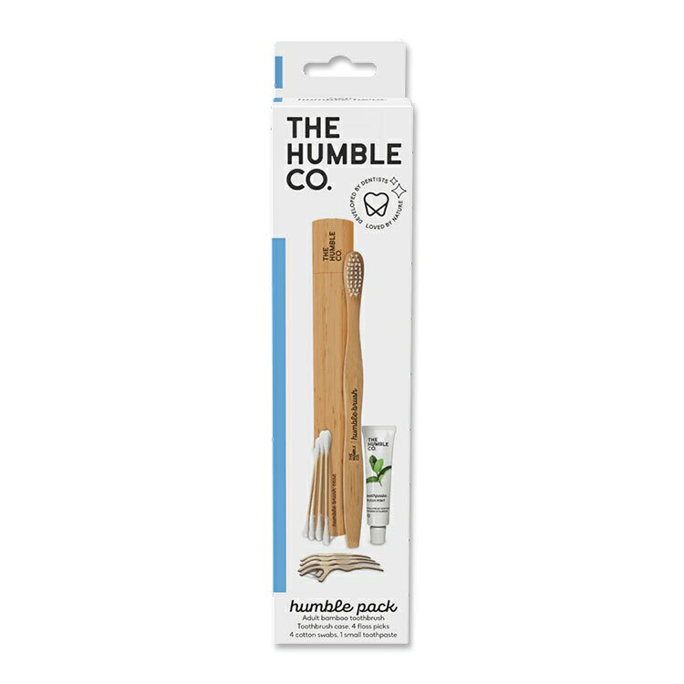Rakuten - ザ ハンブル コー オーラルケア トラベルキット THE HUMBLE CO. Oral-Care Travel Kit 天然成分 フレッシュミントフレーバー 歯磨き粉 歯ブラシフロスピック 綿棒【お取り寄せ商品】【合わせて買いたい】