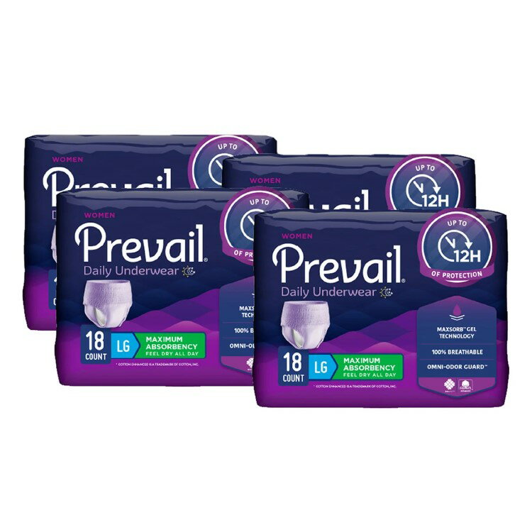 乐天商城 - プリヴェイル 失禁を防ぐアンダーウェア 72枚 ラージ Prevail Incontinence and Postpartum Protective Underwear for Women Large 【お取り寄せ商品】【アメリカコストコ品】