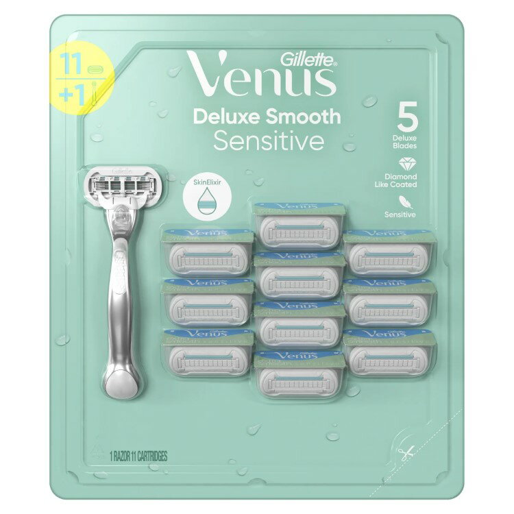 Rakuten - ジレット ヴィーナス デラックス スムース カミソリ 11本入り Gillette Venus Deluxe Smooth Razor, 11-count 【お取り寄せ商品】【アメリカコストコ品】