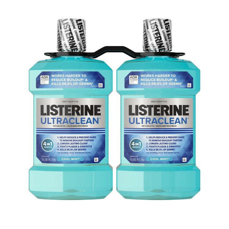 リステリン ウルトラクリーン クールミント マウスウォッシュ 1.5リットル 2個入り Listerine UltraClean Coolmint Mouthwash, 1.5 Liter, 2-count 【お取り寄せ商品】【アメリカコストコ品】