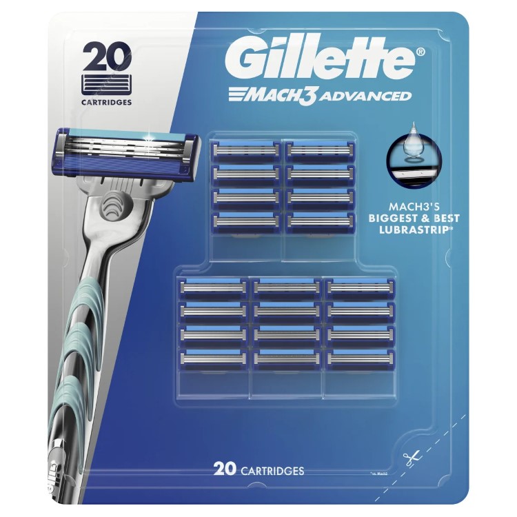 【限定ポイントUP★1日-11日10時】ジレット マッハ3 アドバンス カートリッジ 詰め替え用 20 個入り Gillette Mach3 Advanced Cartridge Refills, 20-count 【お取り寄せ商品】【アメリカコストコ品】
