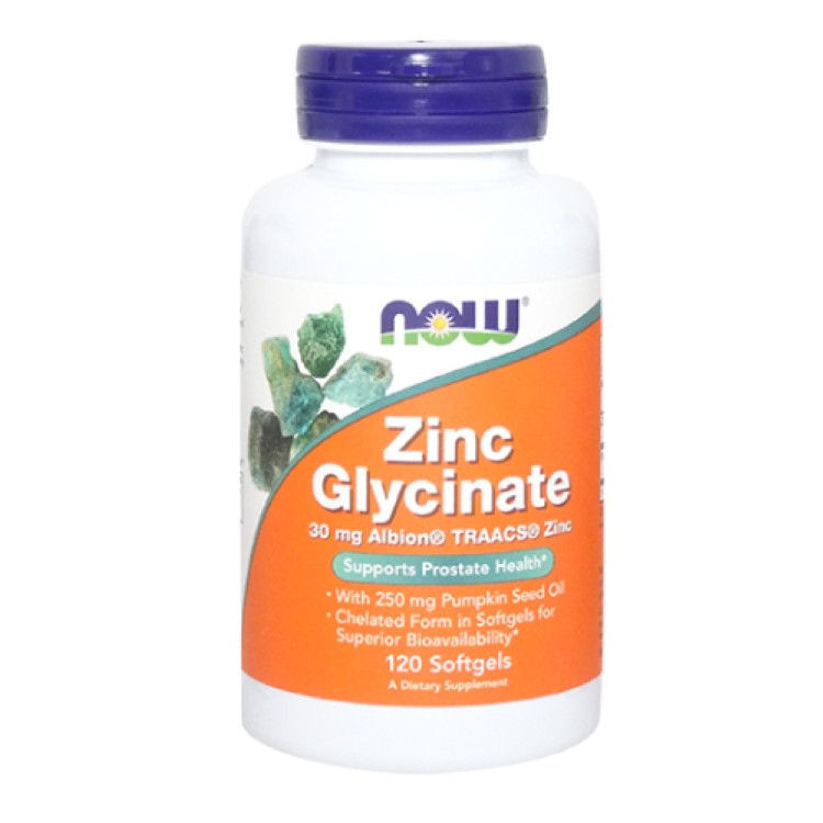 乐天商城 - グリシン酸亜鉛 30mg 120粒 NOW Foods (ナウフーズ) Zinc Glycinate - 120 Softgels