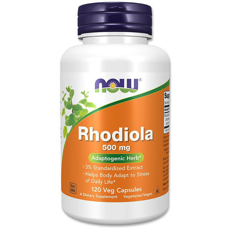 乐天商城 - ナウフーズ ロディオラ ロゼア 500mg ベジカプセル 120粒 NOW Foods Rhodiola Veg Capsules ロゼア エキス ハーブ イワベンケイ