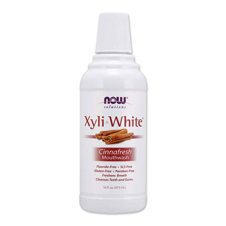 乐天商城 - ナウフーズ キシリホワイト マウスウォッシュ シナフレッシュ 473ml (16.0 fl oz) Now Foods XyliWhite Cinnafresh Mouthwash 息爽やか ラウリル硫酸ナトリウムフリー フッ素フリー