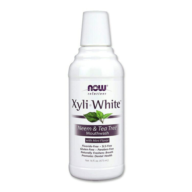 Rakuten - ナウフーズ キシリホワイト マウスウォッシュ ニーム&ティーツリー ミントフレーバー 473ml (16.0 fl oz) Now Foods XyliWhite Neem & Tea Tree Mouthwash 息爽やか ラウリル硫酸ナトリウムフリー フッ素フリー