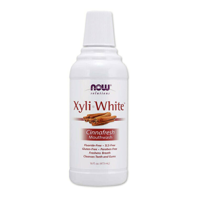 ナウフーズ キシリホワイト マウスウォッシュ シナフレッシュ 473ml (16.0 fl oz) Now Foods XyliWhite Cinnafresh Mouthwash 息爽やか ラウリル硫酸ナトリウムフリー フッ素フリー