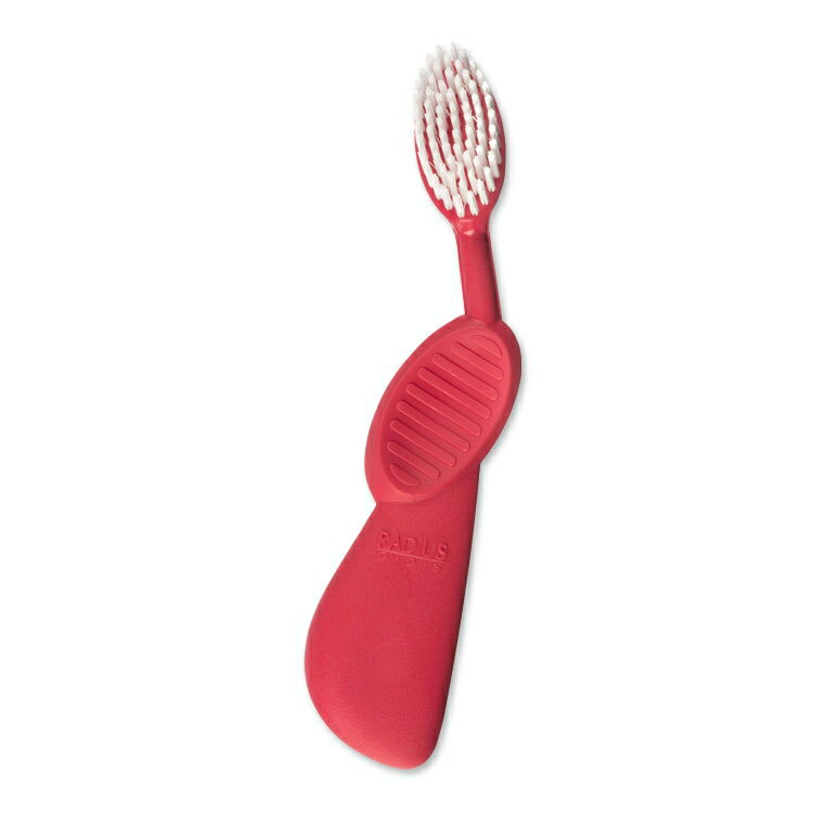 Rakuten - ラディウス フレックスブラシ 歯ブラシ ウォーターメロン RADIUS Flex Brush Left Watermelon 左利き 歯みがき ハブラシ 植物由来 環境に優しい 再生ゴム フレックスネック