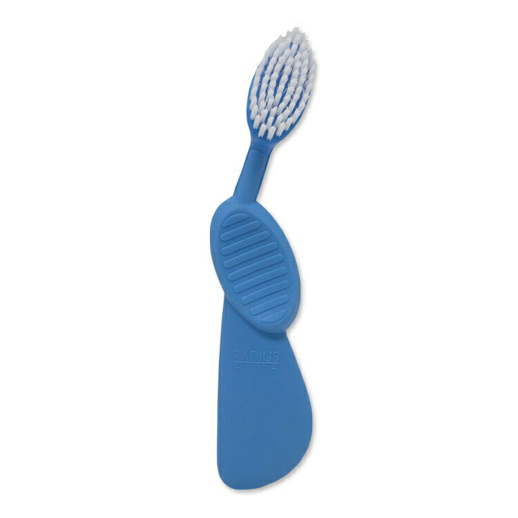 Rakuten - ラディウス フレックスブラシ 歯ブラシ エレクトリックブルー RADIUS Flex Brush Right Electric Blue 右利き 歯みがき ハブラシ 植物由来 環境に優しい 再生ゴム フレックスネック