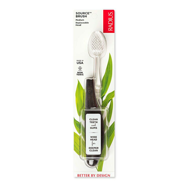乐天商城 - ラディウス ソース フロス ブラシ ミディアム ココナッツシェル Radius Source Floss Brush Medium Coconut Shell 歯ブラシ ふつう毛 右利き 左利き