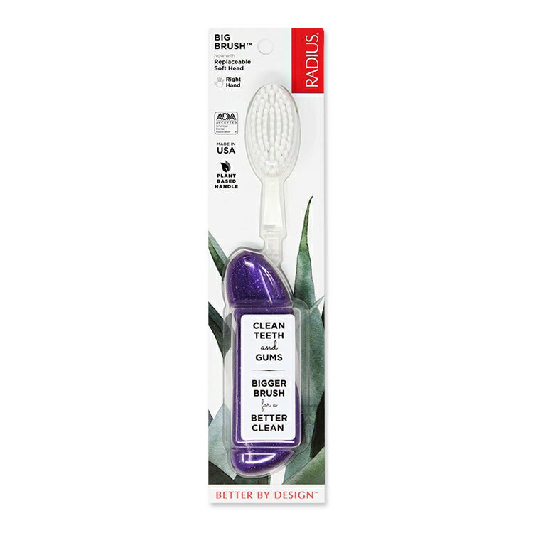Rakuten - ラディウス ビッグ ブラシ 右手用 パープルギャラクシー Radius Big Brush Right Hand Purple Galaxy 歯ブラシ ソフト毛 右利き用