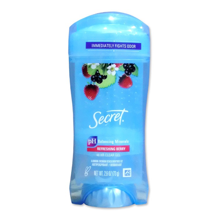 シークレット フレッシュクリアジェル デオドラント リフレッシングベリーの香り 73g (2.6oz) Secret FRESH CLEAR GEL REFRESHING BERRY 爽やか 汗