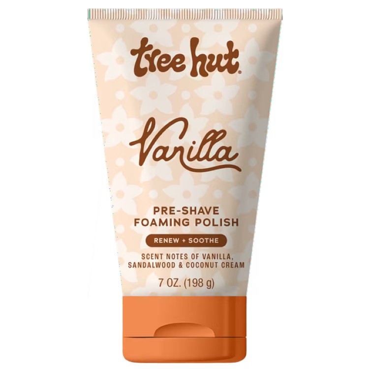 ツリーハット バニラ プレシェーブ フォーミング ポリッシュ 約198g Tree Hut Vanilla Exfoliating Pre-Shave Foaming Polish, 7 oz 【お取り寄せ商品】