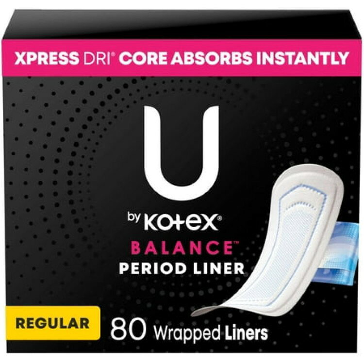乐天商城 - ユー バイ コテックス バランス 個包装パンティライナー レギュラー 80枚 U by Kotex Balance Wrapped Panty Liners, Regular Length, 80 Count 【お取り寄せ商品】