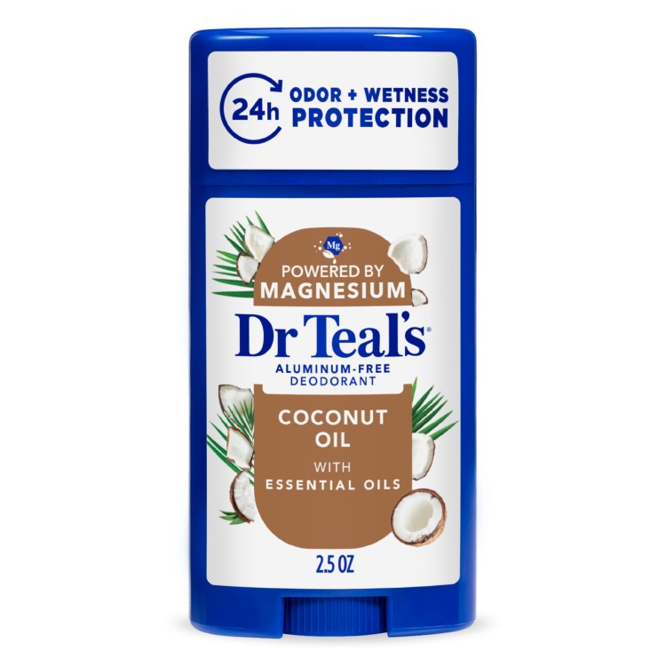 ドクターティールズ アルミニウムフリー デオドラント ココナッツオイル＆エッセンシャルオイル 71g Dr Teal's Aluminum Free Deodorant, Coconut Oil with Essential Oils, 2.5 oz 【お取り寄せ商品】