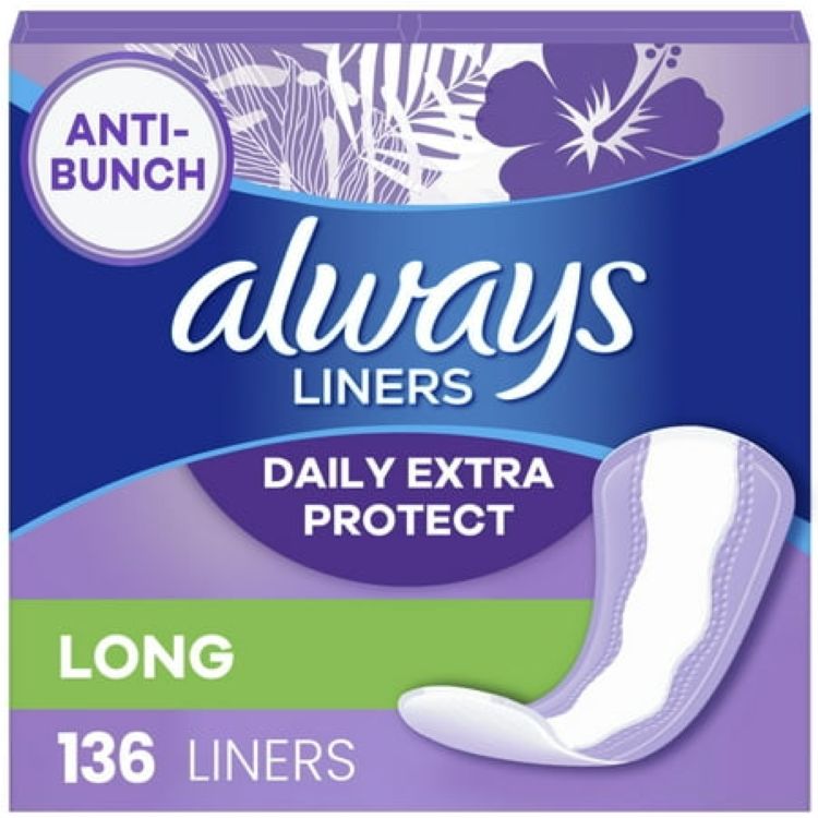 Rakuten - オールウェイズ アンチバンチ エクストラプロテクション デイリーライナー ロング 無香料 136枚 Always Anti-Bunch Xtra Protection Daily Liners, Long, Unscented, 136 CT 【お取り寄せ商品】