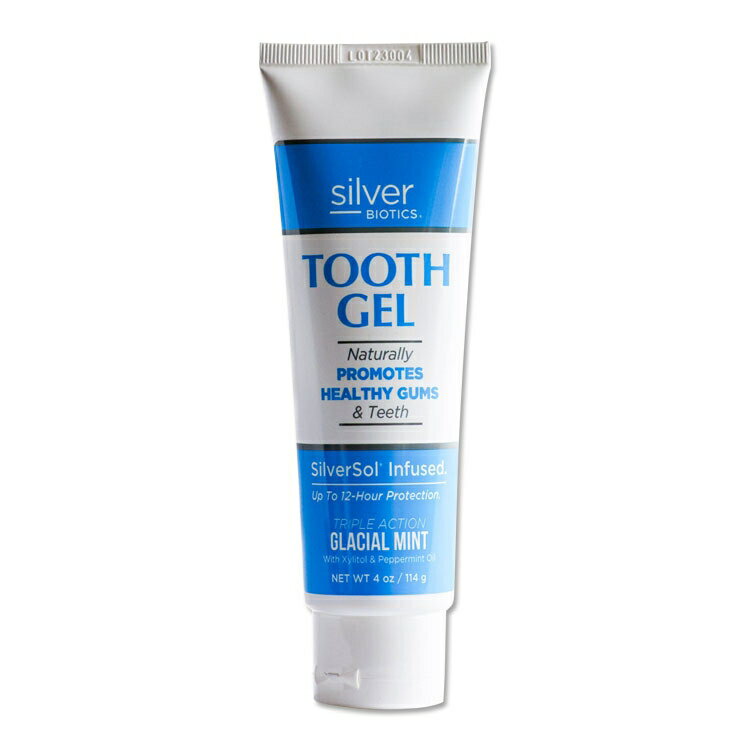 Rakuten - シルバーバイオティクス トゥースジェル 歯磨きジェル グレイシャルミントフレーバー 114g (4oz) silver BIOTICS Tooth Gel Glacial Mint トゥースケア オーラルケア ナノシルバー キシリトール【お取り寄せ商品】【合わせて買いたい】