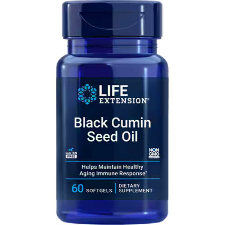 ライフエクステンション ブラッククミンシードオイル ソフトジェル60粒 Life Extension Black Cumin Seed Oil 60 softgels【お取り寄せ商品】【合わせて買いたい】