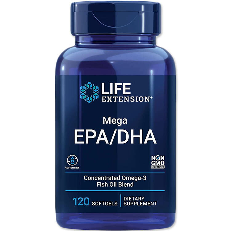 ライフエクステンション メガ EPA / DHA ソフトジェル 120粒 Life Extension Mega ...