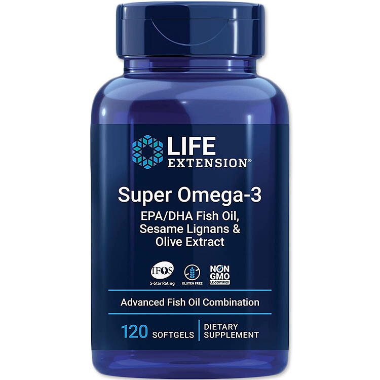 ライフエクステンション スーパーオメガ3 EPA / DHA フィッシュオイル 腸溶性コー...