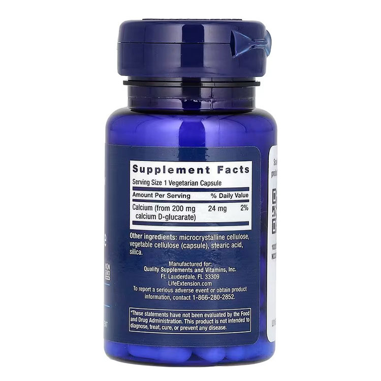 ライフエクステンション カルシウム D-グルコレート 60粒 ベジタリアンカプセル Life Extension Calcium D-Glucarate【お取り寄せ商品】【合わせて買いたい】 cbbnow-10001440 ベストサプリUSA サンプル画像3