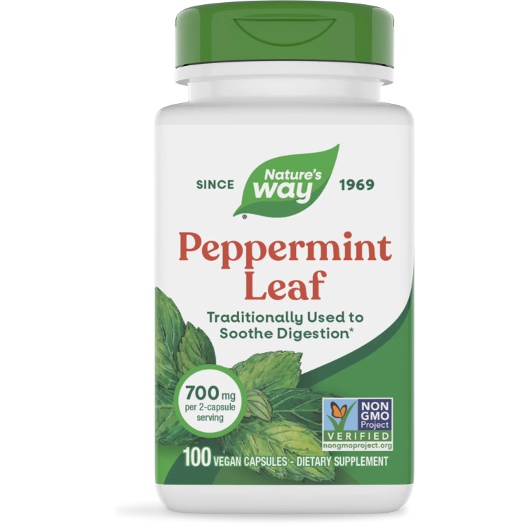 ネイチャーズウェイ ペパーミント リーフ 700mg (2粒あたり) カプセル 100粒 Natur...