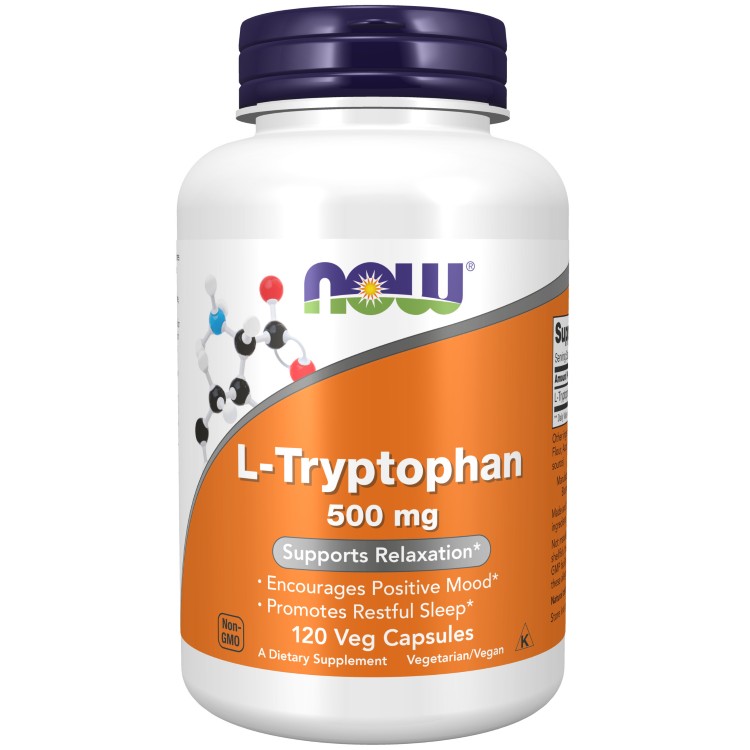 ナウフーズ L-トリプトファン 500mg 120粒 NOW Foods L-Tryptophan 500 mg - 120 Vcaps