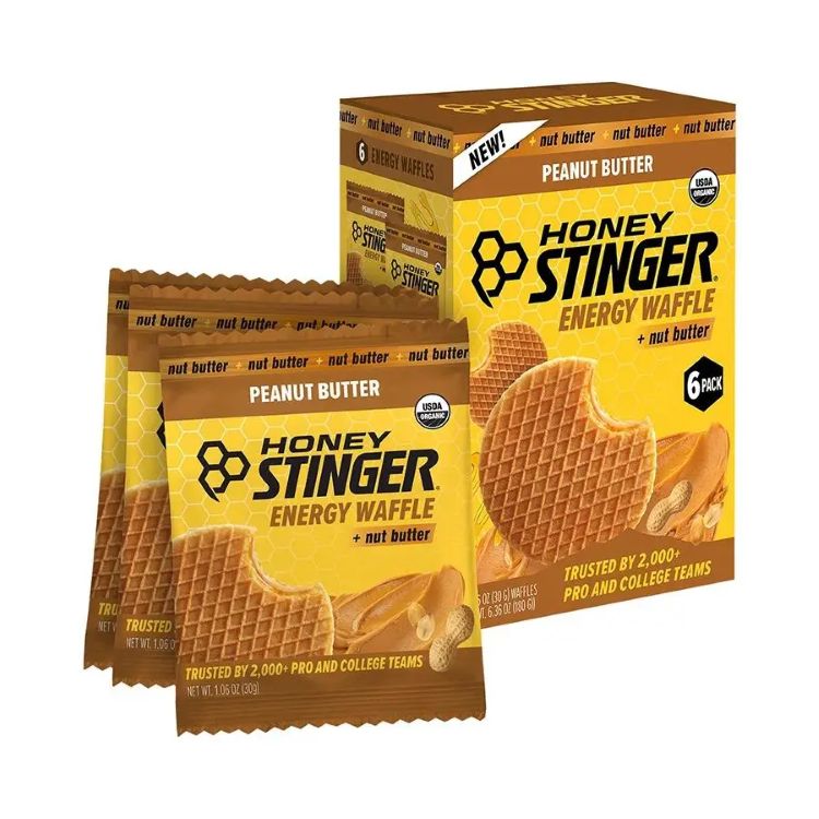 ハニースティンガー オーガニック ピーナッツバター ワッフル 6枚入（各30g） Honey Stinger Organic Peanut Butter Waffles 6 (1.06 oz.) waffles 【お取り寄せ商品】