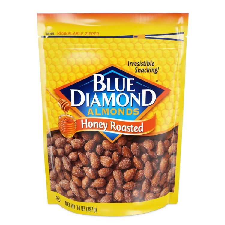 ブルーダイヤモンドアーモンド クラシック&スイート ハニーロースト スナックナッツ 約396g 袋 Blue Diamond Almonds, Classic and Sweet Honey Roasted Flavored Snack Nuts 14oz Bag 【お取り寄せ商品】