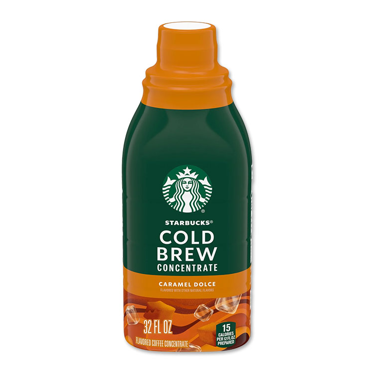スターバックス キャラメル ドルチェ フレーバー ボトル入りコールドブリューコーヒー 濃縮ドリンク 約907g Starbucks Caramel Dolce Flavored, Bottled Cold Brew Coffee Concentrate Drink, 32 oz 【お取り寄せ商品】