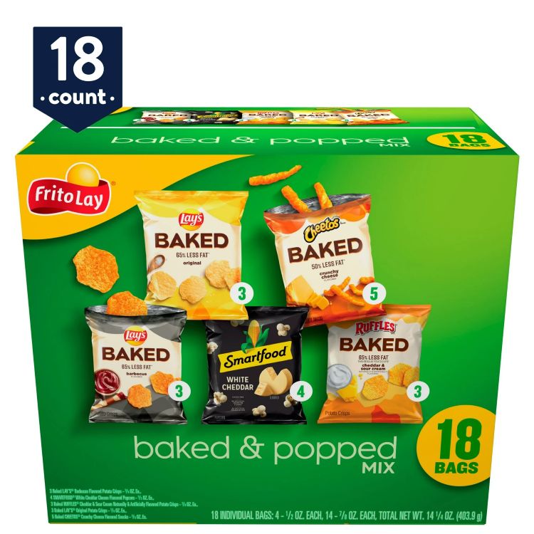 フリトレー ベイクド＆ポップド ミックス バラエティパック スナックチップス 18 個入り マルチパック Frito-Lay Baked and Popped Mix Variety Pack Snack Chips, 18 Count Multipack 【お取り寄せ商品】