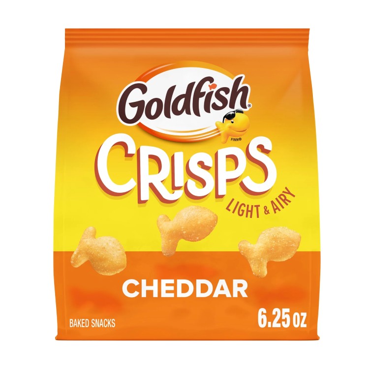 ゴールドフィッシュ クリスプ チェダーチーズ ベイクド チップ クラッカー 約177g Goldfish Crisps Cheddar Cheese Baked Chip Crackers, 6.25 oz Bag 【お取り寄せ商品】