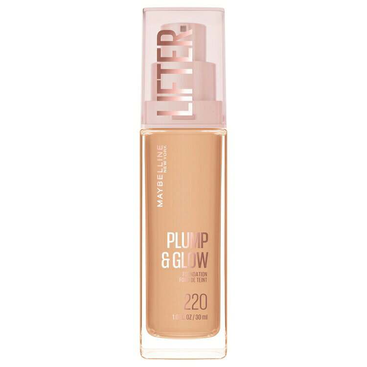メイベリン リフター プランプ＆グロウ ファンデーション ヒアルロン酸配合 220 ウォーム Maybelline Lifter Plump & Glow Foundation, Hyaluronic Acid, 220 Warm 【お取り寄せ商品】
