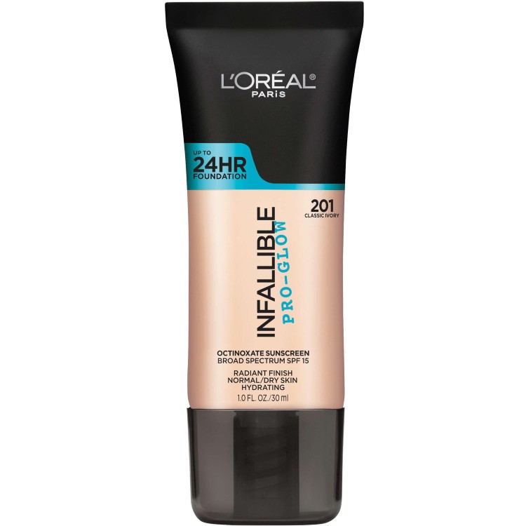 ロレアル パリ インファリブル プログロウ リキッドファンデーション SPF15 201 クラシックアイボリー 約30mL L'Oreal Paris Infallible Pro-Glow Hydrating Foundation Makeup, SPF 15, 201 Classic Ivory 【お取り寄せ商品】
