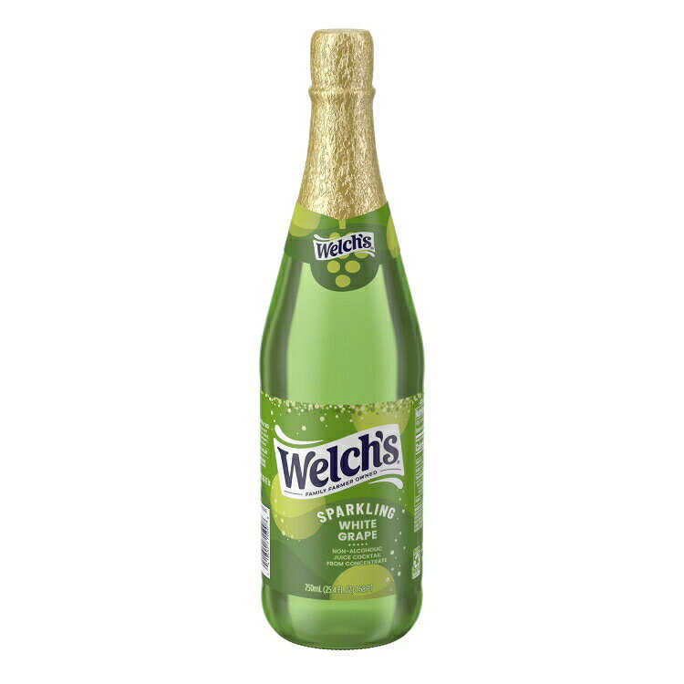 ウェルチ ノンアルコール スパークリングジュース カクテル 白ブドウ 750ml Welch's Non-Alcoholic Sparkling Juice Cocktail, White Grape, 25.4 fl oz Bottle 【お取り寄せ商品】