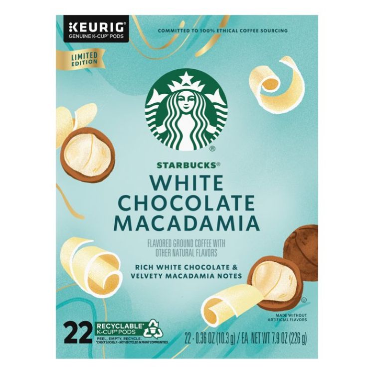 [限定版] スターバックス ホワイトチョコレートマカダミア風味 コーヒー Kカップ 22個入り Starbucks White Chocolate Macadamia Flavored Coffee, Keurig K-Cup Coffee Pods, 22 Count 【お取り寄せ商品】