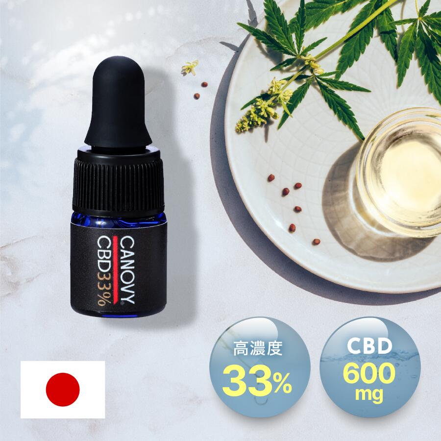 【お試しサイズ】CBDオイル 高濃度 CBD 33% 600mg 2ml 初心者 国産 CANOVY キャノヴィ 日本製 アイソレート MCTオイ…