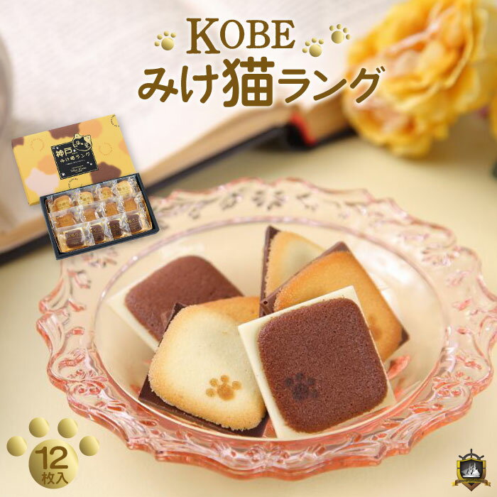 ホワイトデー お返しギフト 神戸みけ猫ラング 12枚入 洋菓子 神戸土産 おみやげ スイーツ 美味しい ラングドシャ モンロワール 焼菓子 個包装 賞味期限 肉球 猫 お菓子 人気 ランキング 贈答品 チョコレート 通販 誕生日 プレゼント ネコ 菓子 かわいい バレンタインのサムネイル
