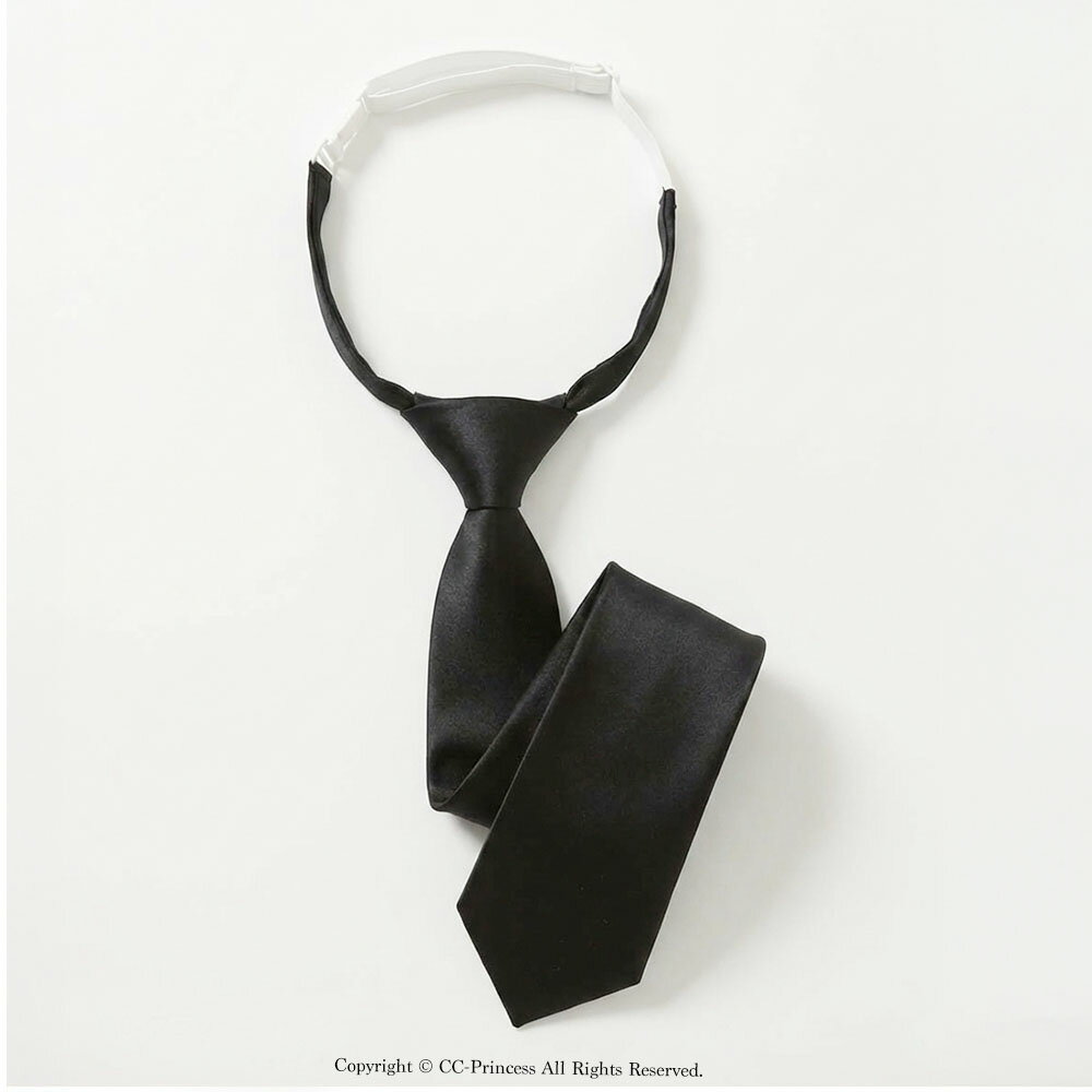 礼装用学校 入学式 卒業式 簡単着用ネクタイ 『子供用・ネクタイ（黒）』 子供用ネクタイ 黒ネクタイ キッズネクタイ 黒 ブラック 男の子 本格 フォーマル 入園式 発表会 小学生 高学年 七五三 冠婚葬祭 法事 仏事 【CC-Princess】