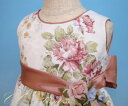 『≪ローザ・2≫ワンピースドレス（GD-021）』子供服 キッズドレス、女の子、 ワンピース、 フォーマル、ドレス、 発表会、 結婚式、 花柄、夏 秋 80・90・100・110・120・130 【CC-Princess】 2