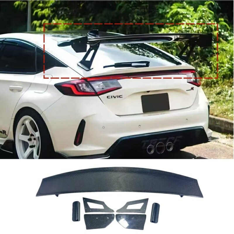 乐天商城 - カーボンファイバー製 フロントリップスポイラー ホンダ CIVIC FL5 TYPE-R シビック 対応 Vタイプ フロントバンパーリップ 外装パーツ ドレスアップ