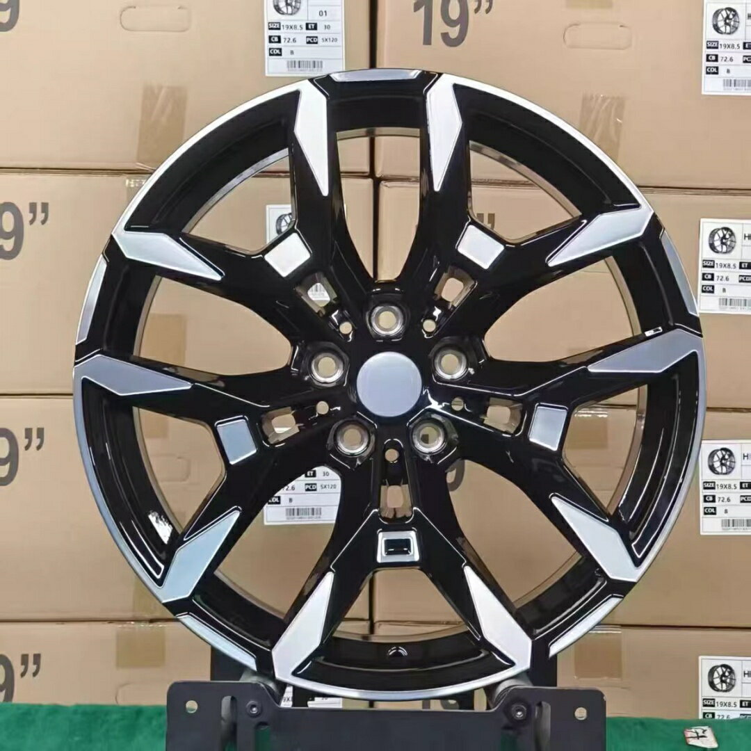 乐天商城 - 19インチ BMW 3シリーズ 対応 ホイール 4本 5x112 8.0J/8.5J ブラックポリッシュ