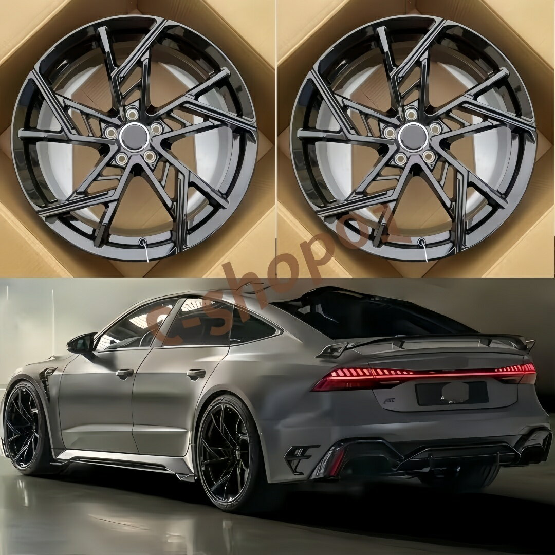 樂天商城 - 21インチ グロスブラック ホイール 4 本 SET アウディ A4/A5/A6/Q3/Q5/e-tron 対応 純正仕様 カスタム・交換用