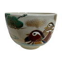 京焼 清水焼 金彩鴛鴦抹茶茶碗 香菊 松におしどり 抹茶茶碗