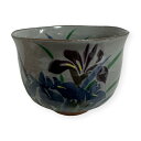 京焼 清水焼 茶道具 抹茶碗 茶碗 渡辺渓峰 あやめ 菖蒲