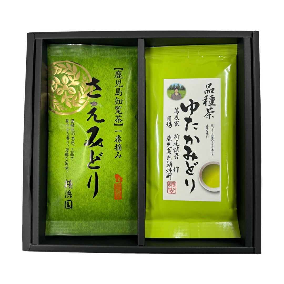 品種茶 ゆたかみどり ・さえみどり 鹿児島知覧茶 煎茶 2種詰め合わせギフト ギフト