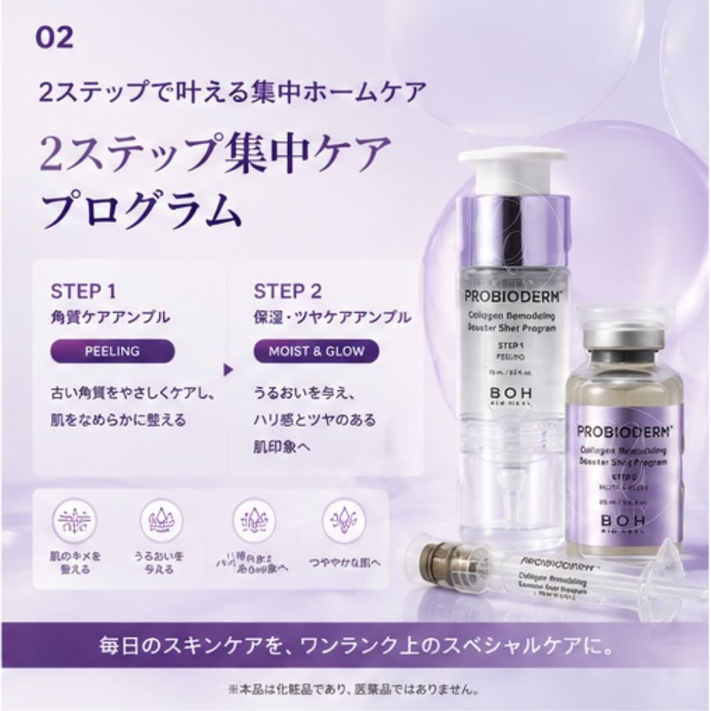 【正規品】バイオヒールボ プロバイオダーム コラーゲン リモデリング ブースターショット プログラム 35ml BIOHEAL BOH 韓国コスメ 美容液 2ステップ ハリ ツヤ キメ ccbeauty-10000026 CC BEAUTY サンプル画像3